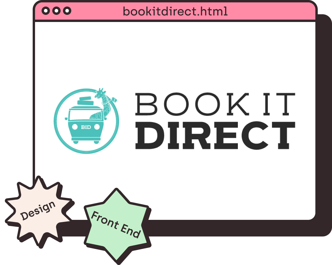 Book It Direct online tour bookings. Design and Front End Development.