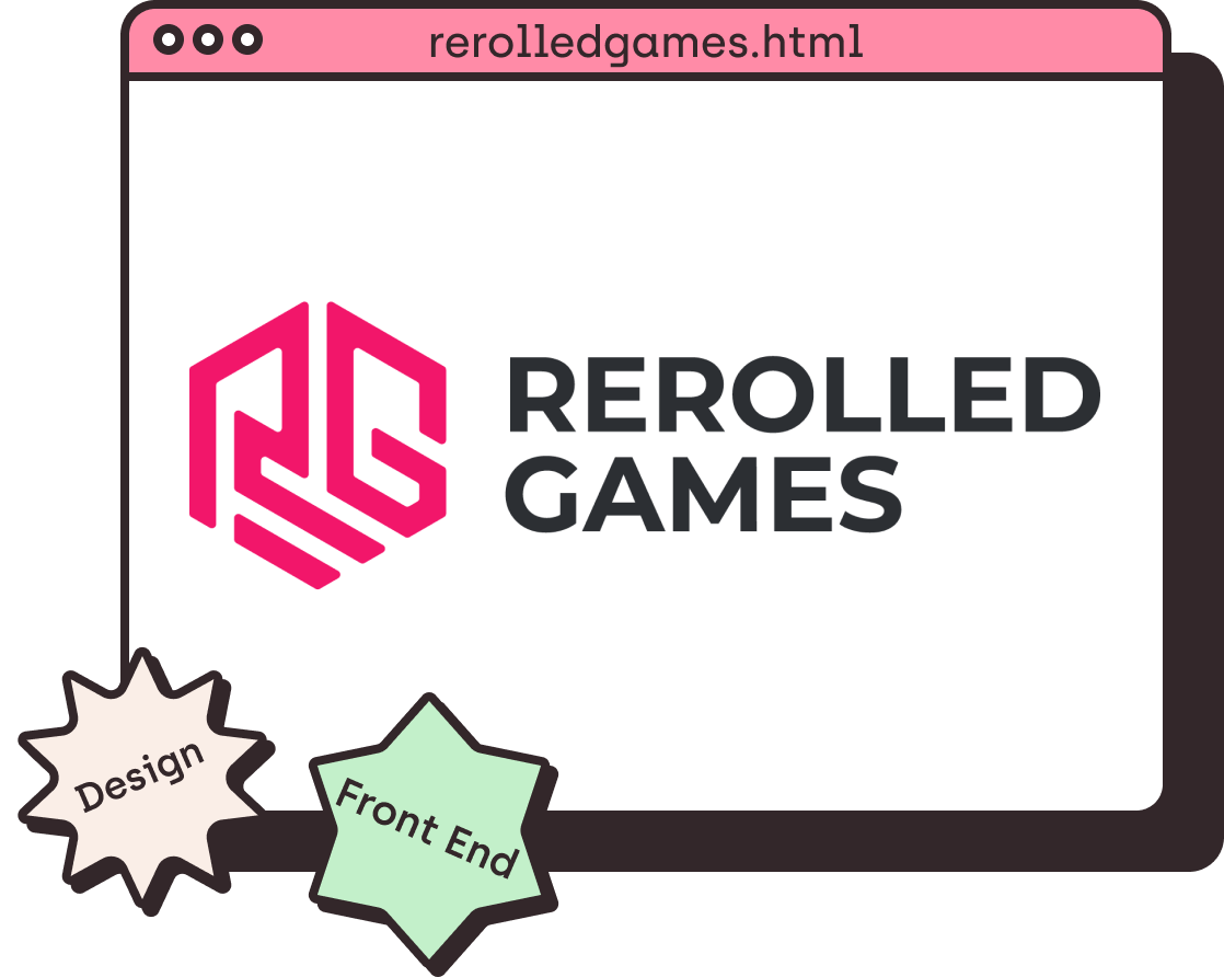 Rerolled Games, an online game store. Design and Front End Development.